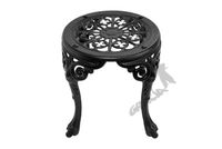 TABORET OGRODOWY ŻELIWNY ŚREDNI MEBLE OGRODOWE NA TARAS PATIO BALKON ELEGANCKIE RETRO