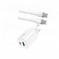 Szybka ładowarka GaN 45W 2 wejścia USB i USB-C z kablem do Motorola Edge 40