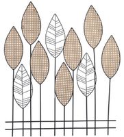 Dekoracja ścienna metalowa liście
