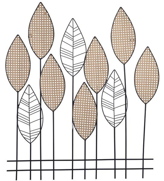 Dekoracja ścienna metalowa liście zdjęcie 1