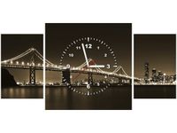 80X40CM ZEGAR MOST NOCĄ TANEL TEEMUSK OBRAZ