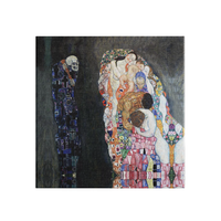 Obraz na płótnie Klimt Życie i śmierć 40x40 cm reprodukcja w ramie