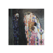 Obraz na płótnie Klimt Życie i śmierć 40x40 cm reprodukcja w ramie