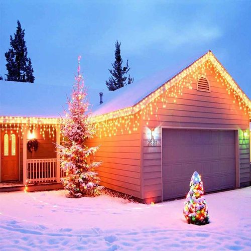 Sople świetlne LED 500 – kurtyna 13,4 m, biały ciepły, 8 trybów na Arena.pl