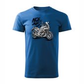 Koszulka z motocyklem na motor Honda NC 750 X NC750X męska niebieska REGULAR S