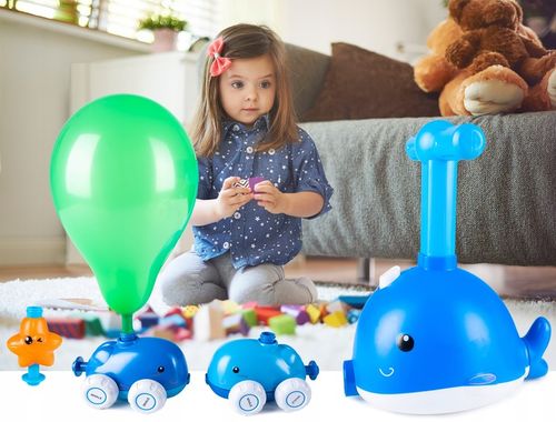 WYRZUTNIA SAMOCHODÓW RAKIET NAPĘD BALONOWY INTERAKTYWNA AUTO POMPKA PREZENT na Arena.pl