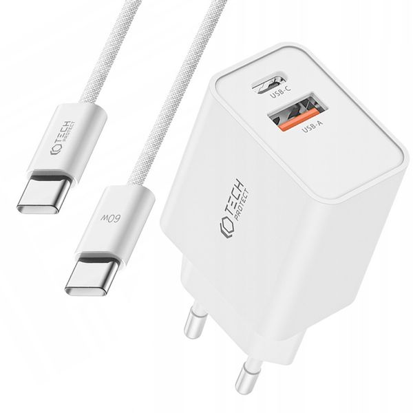 ŁADOWARKA SIECIOWA 30W + KABEL TYPE-C DO IPHONE 15 / PRO / MAX / MACBOOK zdjęcie 1