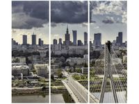 90CM 80 OBRAZ 3 ELEM WARSZAWSKI PEJZAŻ ŚCIENNY