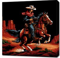 Obraz 70x70cm Galop przez Prerię