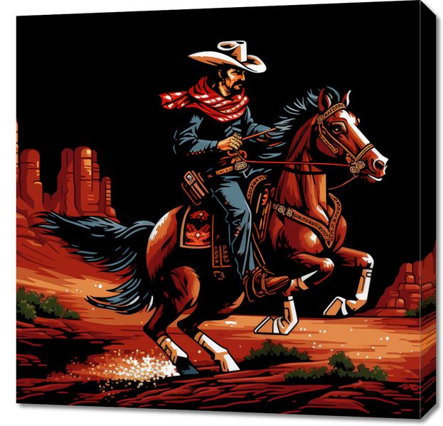 Obraz 70x70cm Galop przez Prerię zdjęcie 1