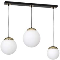 Wisząca LAMPA loftowa SPARTA MLP6500 Milagro szklana OPRAWA kule ZWIS na listwie biały złoty