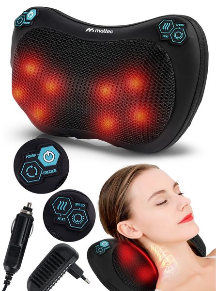 Masażer Poduszka Masująca Shiatsu Do Pleców Karku Nóg Ciała Grzejący zdjęcie 1