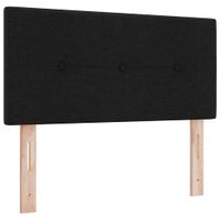 Wezgłowie LED Ze LED Lights Z zagłówkiem Czarny 90 cm tkanina