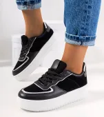 Czarne sneakersy damskie Statela 37