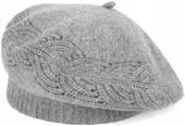 Elegancki beret damski Flossy Tones - ciepły i miły w dotyku Szary