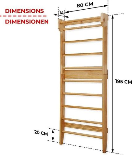 Drabinka do ćwiczeń , 195 x 80 cm na Arena.pl