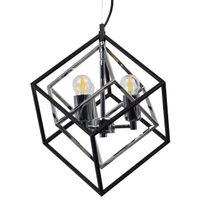 Loftowa LAMPA wisząca IKAR 316370 Polux metalowa OPRAWA zwis kostka czarna