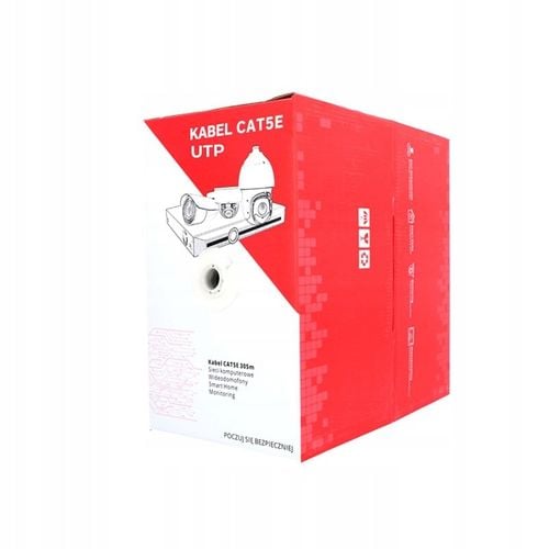 Kabel sieciowy Ethernet Skrętka komputerowa UTP CAT 5E 305m CCA HQ na Arena.pl