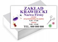 Wizytówki firmowe reklamowe 100 szt różne wzory ZAKŁAD KRAWIECKI