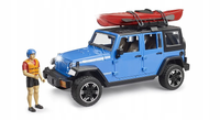 Jeep Wrangler Unlimited Rubicon z kajakiem i figurką kajakarza Bruder 02529