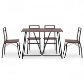 ZESTAW MEBLI JADALNIA STOL KRZESLA PARIS MDF OKLEINA STALOWA