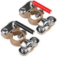 Mosiężne klemy akumulatora 2szt (+ i -) SAMOZACISKOWE 6-12-24V MAX 600A CARMOTION