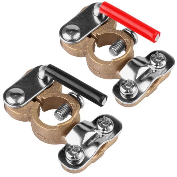 Mosiężne klemy akumulatora 2szt (+ i -) SAMOZACISKOWE 6-12-24V MAX 600A CARMOTION zdjęcie 1