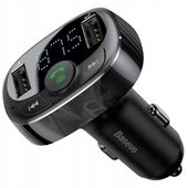 BASEUS TRANSMITER FM BLUETOOTH ŁADOWARKA SAMOCHODOWA MP3 2x USB SD/ TF 3.4A