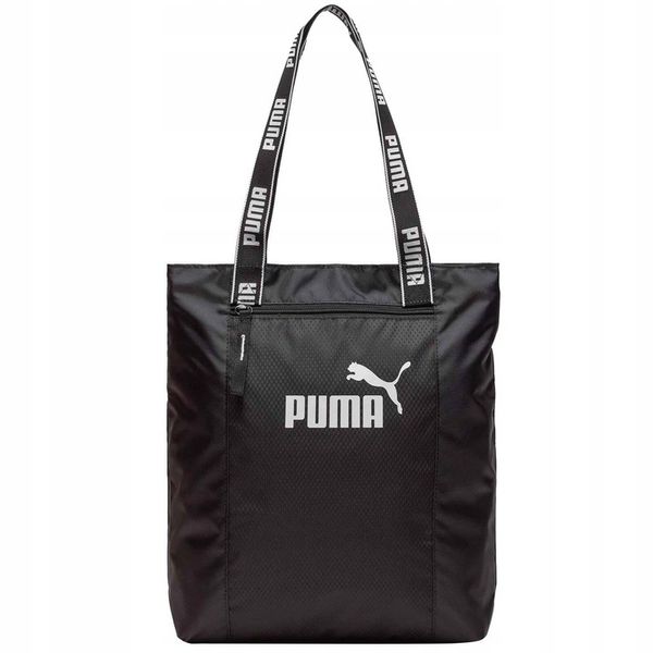 PUMA CORE BASE SHOPPER SPORTOWA TOREBKA TORBA MIEJSKA RAMIĘ ZAKUPY CZARNA zdjęcie 2