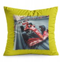 PODUSZKA ŻÓŁTA PREZENT - BOLID F1 WYŚCIGI SPORT