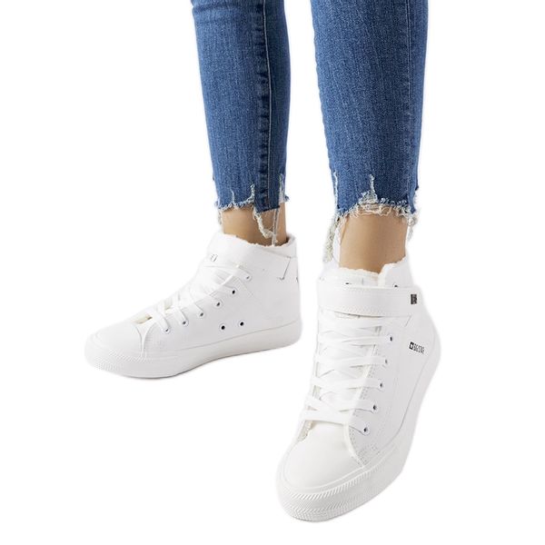 Białe ocieplane trampki r.37 zdjęcie 1