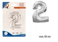 BALONY FOLIOWE CYFERKI BALON FOLIOWY CYFRA 2 80CM