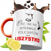 Kubek Pomarańczowy Dla Policjanta Idealny Prezent Z Nadrukiem Ze Zdjęciem