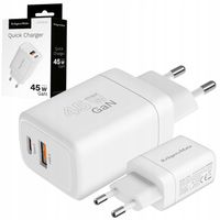 Szybka ładowarka sieciowa GAN 45W Power Delivery Quick Charge Kruger&Matz