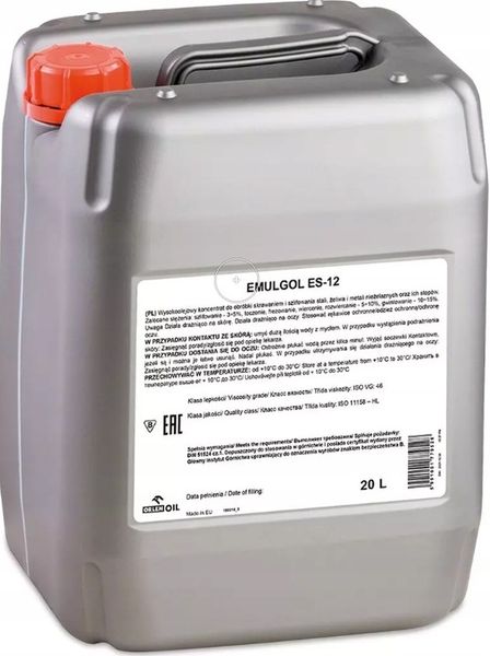 ORLEN CHŁODZIWO KONCENTRAT EMULGOL ES-12 20L zdjęcie 3
