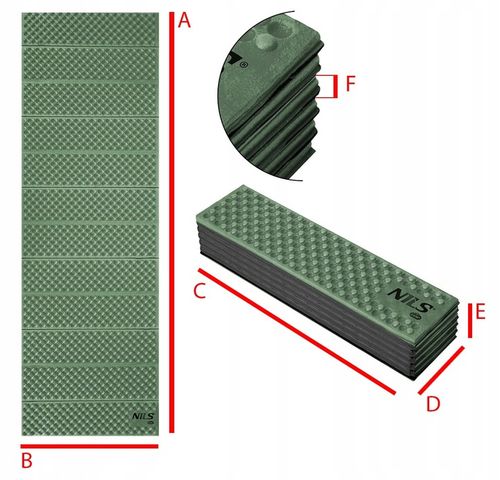 Mata Karimata składana turystyczna 188x60cm NILS na biwak pod namiot DUŻA na Arena.pl