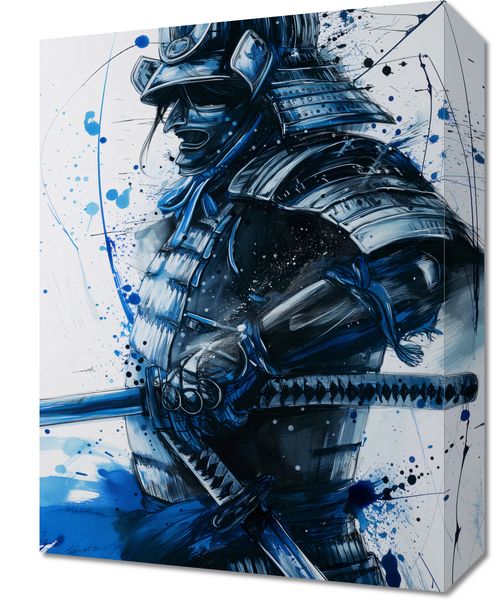 Obraz 30x40cm Samuraj w Błękicie zdjęcie 1