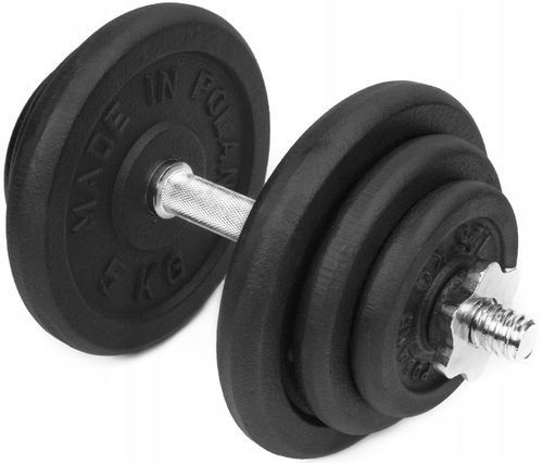 HANTLA ŻELIWNA 1x20kg hantel 20kg gryf obciążenie na Arena.pl