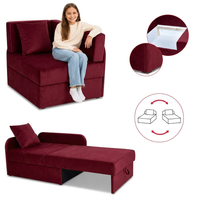 Łóżko dziecięce sofa kanapa rozkładana pojemnik bordowy Denis Family Meble