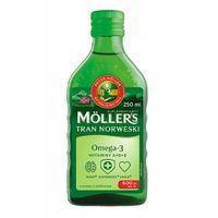 MOLLER'S TRAN JABŁKOWY KWASY OMEGA-3 WSPARCIE SERCA MÓZGU ODPORNOŚCI 250 ML