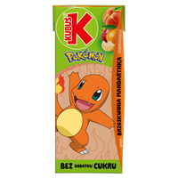 Kubuś Pokémon Napój smak brzoskwinia mandarynka 200 ml