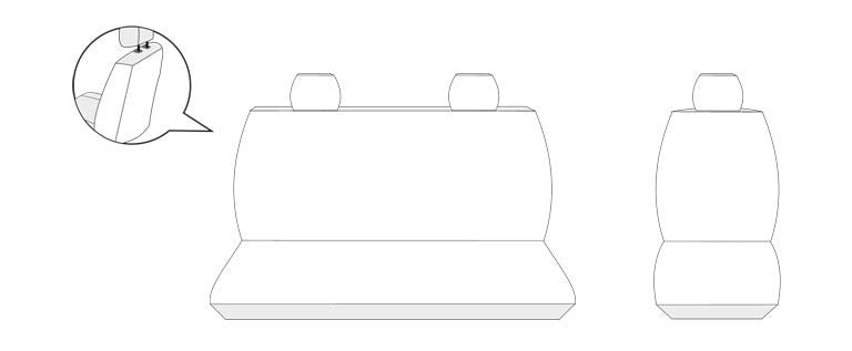 Fiat Doblo III FL 2+1 od 2015 Pokrowce dopasowane na miarę zdjęcie 6