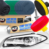 ZESTAW DO POLEROWANIA REFLEKTORÓW REGENERACJI GĄBKA PASTA K2 LAMP DOCTOR