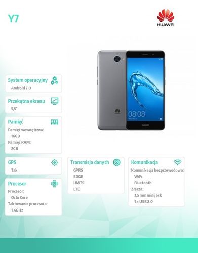 Huawei Y7 Dual SIM Szary na Arena.pl