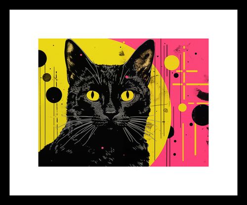 Plakat 20x15cm Neonowy Kocur na Arena.pl