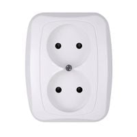 ATUT GNIAZDO PODWÓJNE P/T B/U BIAŁE - E+9001188