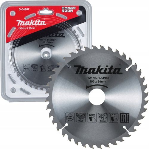 MAKITA Tarcza piła tnąca do cięcia drewna 190x30 mm 40 Zębów D-64967 na Arena.pl