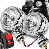 HALOGENY LIGHTBARY H3 LAMPY DO MOTOCYKLA CHROMOWANE CHROM PRZEŁĄCZNIK
