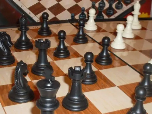 SZACHY i WARCABY magnetyczne DUŻE 30x30 DREWO na Arena.pl