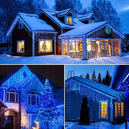 SOPLE 600 LED KURTYNA LAMPKI ZEWNĘTRZNE IP44 FLASH Niebieskie 28M na Arena.pl